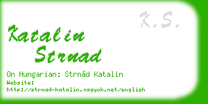 katalin strnad business card